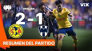 América 2-1 Monterrey | Goles y Resumen | Liga Mx -AP2024 - FINAL - IDA | ViX