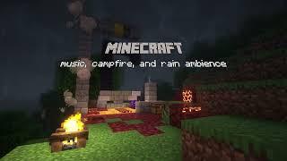 10 hours of Minecraft music and ambience (campfire and rain)