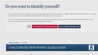 Lawmaker wants to reduce anonymity for reports of child abuse, neglect or sexual abuse