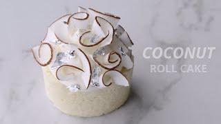 COCONUT ROLL CAKE  (raffaello flavor) | Denise Castagno |