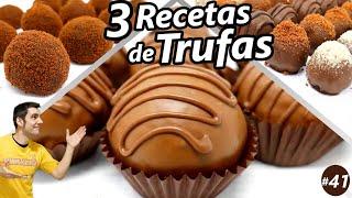 3 RECETAS de TRUFAS SIN HORNO y DELICIOSAS | Las 3 MEJORES BOLAS DE CHOCOLATE FÁCILES # 41