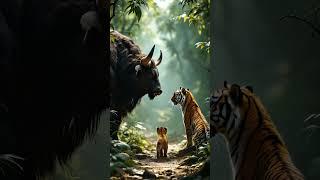 Heartbreaking Jungle Battle: Bull Fights Tiger to Save Baby Deer  | Emotional Wildlife Story"