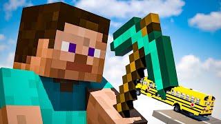 BILER vs. MINECRAFT STEVE :: PICKAXE SMADRER MINE BILER!