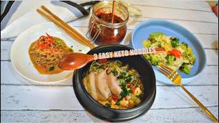 Keto Tofu Shirataki Noodle Recipes | 3 Keto Noodle Sauces