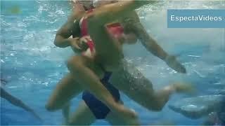 Women's water polo dirty plays underwater!!!