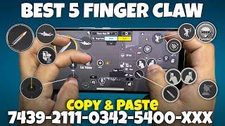 BEST 5 FINGER CLAW CONTROL CODE COPY PASTE | BGMI BEST 5 FINGER CLAW CONTROL CODE