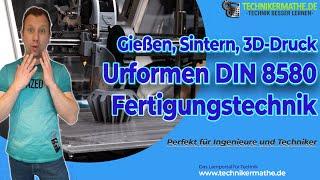 Urformen - Gießen, Sintern, Generative Verfahren (3D-Druck) - Optimal für Ingenieure & Techniker