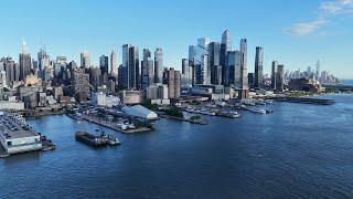 Midtown Manhattan by Drone New York City USA