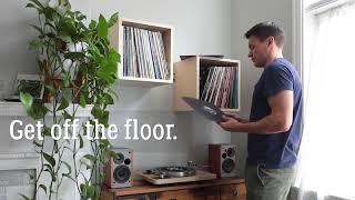 Introducing Deep Cut: Wall-mounted record storage and display shelving system