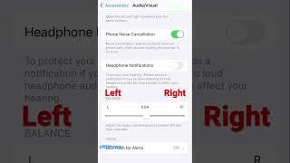 Earphone one side low volume problem fix iPhone Handsfree Settings | Headphone left right Balance