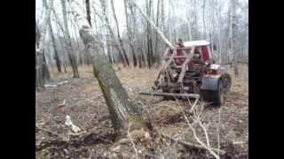 самодельный трактор-на дроварубе