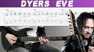 METALLICA - DYERS EVE (Guitar cover with TAB | Lesson)