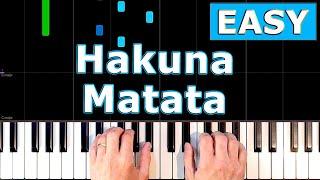 Hakuna Matata - EASY Piano Tutorial [Sheet Music]