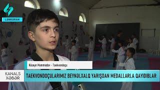 Lənkəranlı taekvondoçularımız beynəlxalq yarışdan medalla qayıdıblar