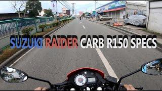 SUZUKI RAIDER CARB R150 SPECS