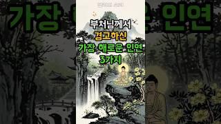 부처님께서 경고하신 가장 해로운 인연 3가지 #부처님말씀 #불교