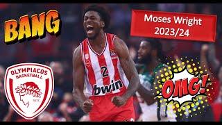 Moses Wright ● 2023/24 Best Plays & Highlights ● Olympiacos Piraeus ● PAINT BEAST!