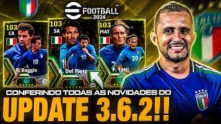  TESTANDO O UPDATE 3.6.2 AO VIVO | CONFERINDO AS NOVIDADES PÓS ATUALIZAÇÃO SEMANAL EFOOTBALL 2024