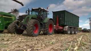 Mais häckseln mit Containern auf Krampe THL 23-L mit Fendt 930 Vario und LKW