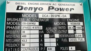 Máy phát điện Denyo 30kvA DCA 35 SPK | Denyo DcA 35 spk - Máy Nhật siêu chất