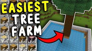 The EASIEST TREE FARM in Minecraft Bedrock 1.21!