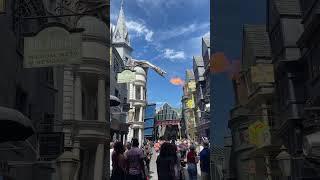 Harry Potter Diagon Alley Dragon Blowing FIRE!!! #harrypotter #diagonalley