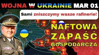 01 MAR: SETKI EKSPLOZJI! Rosjanie TRACĄ NAJWIĘKSZE RAFINERIE! | Wojna w Ukrainie Wyjaśniona