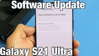 How to Update System Software to Latest Version | Galaxy S21 Ultra
