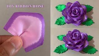 DIY Satin Ribbon Rose flowers | DIY Ribbon Flowers-How to Make a Ribbon Rose | New Ribbon Flowers