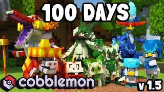 I Spent 100 Days in Cobblemon NEW Version 1.5 HUGE UPDATE