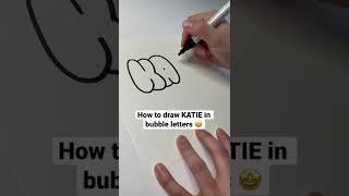 HOW TO DRAW BUBBLE/CLOUD LETTERS ️ #shorts #art