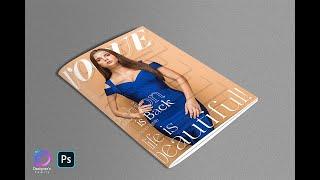 How to Create Magazine Cover in Photoshop | How to Make Vogue Cover| Magazine cover Design