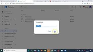 Editing a Personal Contact Label in Google Contacts