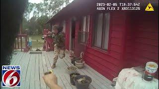 Body camera shows Volusia deputy shoot at man charging with knives