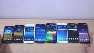 Samsung Galaxy S8 vs S7 vs S6 vs S5 vs S4 vs S3 vs S2 vs S1 - Speed Test!