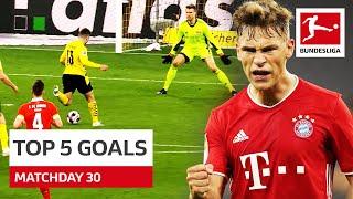 Top 5 Goals • Kimmich, Guerreiro & More | Matchday 30 - 2020/21