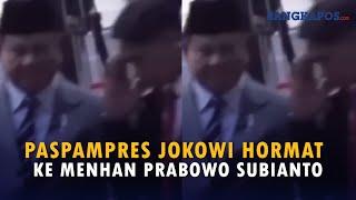 Paspampres Jokowi Hormat saat Melewati Menhan Prabowo Subianto