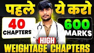 LAST 5 MONTHS NEET2025 MOST HIGH YIELDING CHAPTERS OF BIO, CHEM & PHY#neet2025 #aiims