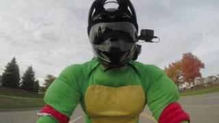 Teenage Mutant Ninja Turtle on Motorcycle!