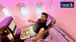 Unboxing Singapore Airlines A380 Newest PREMIUM ECONOMY with Unlimited Food |