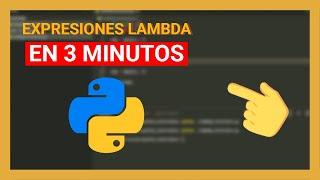 APRENDE a CREAR expresiones LAMBDA o FUNCIONES ANÓNIMAS en PYTHON