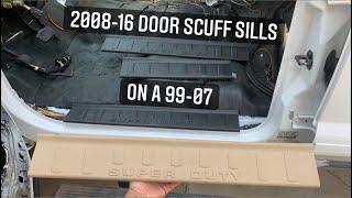 How to mount 08-16 Door Scuff Sills on a 99-07 Super Duty