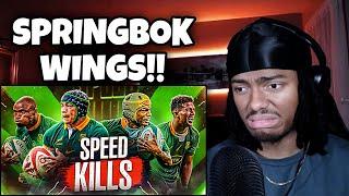 AMERICAN REACTS To The Unstoppable Springbok Wings Canan Moodie, Kurt Arendse, Cheslin Kolbe & More