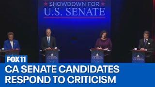 California's Senate candidates respond to criticisms