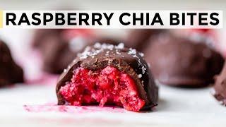 CHOCOLATE COVERED RASPBERRY CHIA DROPS | just 5-ingredients!