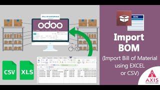 Import bom in odoo , import bill of materials (BOM) from Excel or CSV File in Odoo