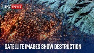 Satellite images show destruction caused by California wildfires