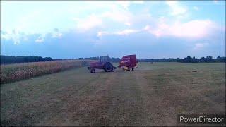 Bailing 3rd crop hay in central Wisconsin