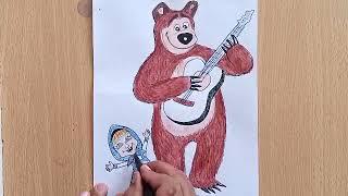 how to draw Masha And The Bear/ easy sketch art channel 20k