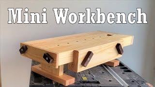 PORTABLE WORKBENCH BUILD // Small Space Budget Woodworking // FREE PLAN